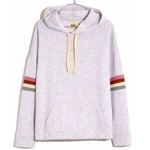 Madewell Superbrushed Easygoing Hoodie in Icy Heather Large